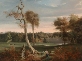 Thomas Cole - The Woodchopper, Lake Featherstonhaugh | Томас Коул