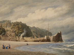 William Turner - Figures on the beach at Clovelly | Уильям Тернер