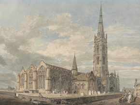 William Turner - North East View of Grantham Church | Уильям Тёрнер