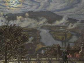 William Holman Hunt - View from terrace of river | Уильям Холман Хант