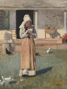 Winslow Homer - A Sick Chicken | Уинслоу Хомер