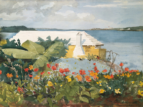 Winslow Homer - Flower Garden and Bungalow, Bermuda | Уинслоу Хомер