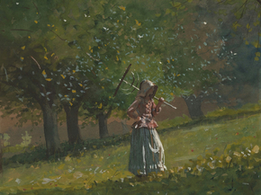Winslow Homer - Girl with Hay Rake | Уинслоу Хомер