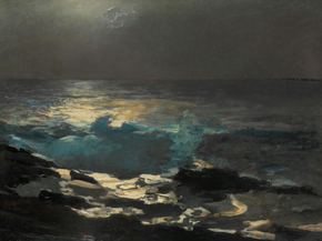 Winslow Homer - Moonlight, Wood Island Light | Уинслоу Хомер