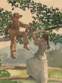 Winslow Homer - On the Fence | Уинслоу Хомер Winslow Homer - On the Fence | Уинслоу Хомер
