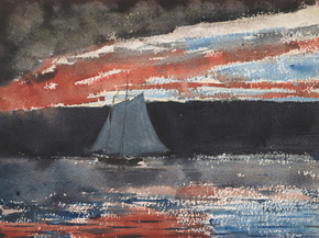 Winslow Homer - Schooner at Sunset | Уинслоу Хомер Winslow Homer - Schooner at Sunset | Уинслоу Хомер