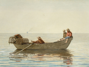 Winslow Homer - Three Boys in a Dory with Lobster Pots | Уинслоу Хомер Winslow Homer - Three Boys in a Dory with Lobster Pots | Уинслоу Хомер