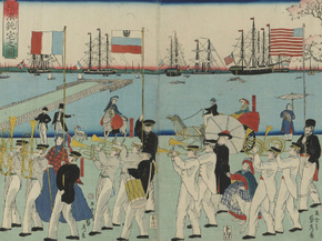 Утагава Садахидэ - Picture of a Sunday in Yokohama