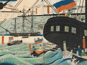 Утагава Садахидэ - Picture of Western Traders at Yokohama