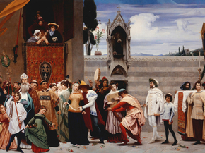 Frederic Leighton - Cimabues Madonna Carried | Фредерик Лейтон
