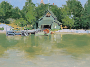 Frederic Remington - Boat House at Ingleneuk | Фредерик Ремингтон