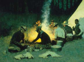 Frederic Remington - Hunters Supper | Фредерик Ремингтон