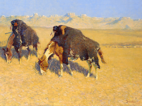 Frederic Remington - Indians Simulating Buffalo | Фредерик Ремингтон