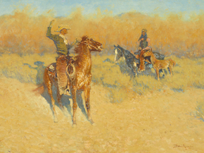 Frederic Remington - The Long-Horn Cattle Sign | Фредерик Ремингтон