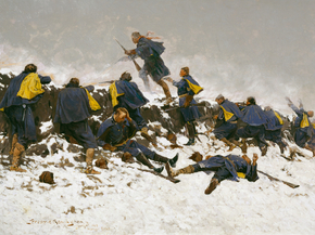 Frederic Remington - Through the Smoke Sprang | Фредерик Ремингтон
