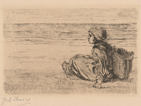 Jozef Israels - Girl with Basket | Йосеф Исраэлс