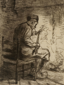 Jozef Israels - The Pipe Smoker | Йосеф Исраэлс