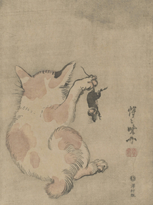 Каванабэ Кёсай - Cat with mouse Каванабэ Кёсай - Cat with mouse
