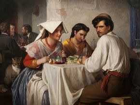 Carl Heinrich Bloch - In a Roman Osteria | Карл Генрих Блох