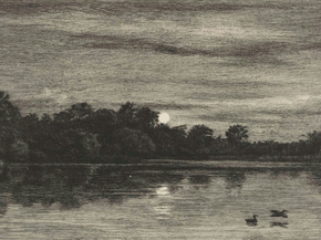 Carl Heinrich Bloch - Waterplas bij maanlicht | Карл Генрих Блох