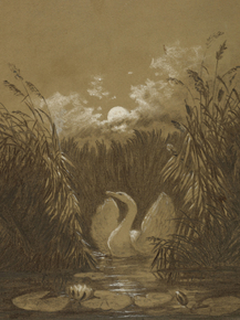 Carl Gustav Carus - A Swan Among the Reeds | Карл Густав Карус