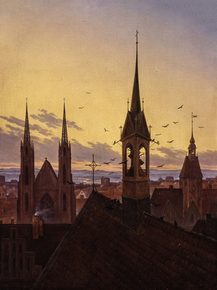 Carl Gustav Carus - Old German City in the First Light | Карл Густав Карус