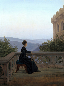 Carl Gustav Carus - Woman on the Balcony | Карл Густав Карус