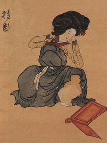 Ким Хон До - Woman Wearing a Big Wig Ким Хон До - Woman Wearing a Big Wig