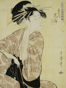 Китагава Утамаро - A Portrait of the Highest Rank Courtesan, Hanaogi