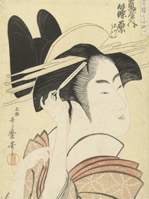 Китагава Утамаро - Busteportret van de courtisane Shinowara