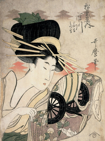 Китагава Утамаро - The Courtesan Ichikawa of the Matsuba Establishment