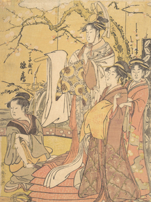 Китагава Утамаро - The Oiran Hinazuru of Chojiya Standing