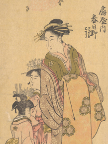 Китагава Утамаро - The Oiran Kasugano of Ogiya on Parade