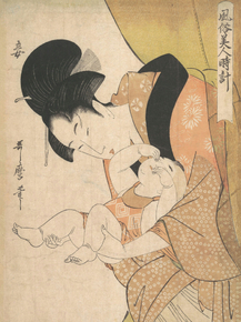 Китагава Утамаро - Midnight Mother and Sleepy Child