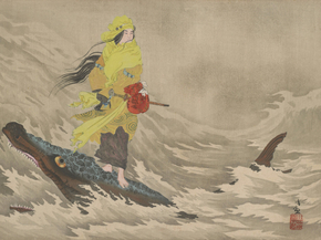 Кобаяси Киётика - Hiko-hohodemi riding the crocodile