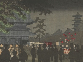 Кобаяси Киётика - Night Stalls at Asakusa