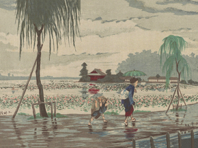 Кобаяси Киётика - Sunrise at Yorozubashi bridge