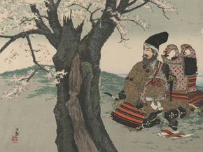 Кобаяси Киётика - Taira no Tadanori under the cherry tree