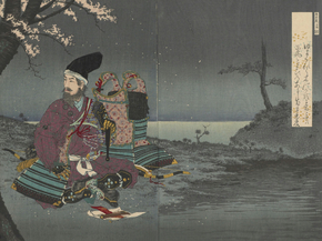 Кобаяси Киётика - Taira no Tadanori under the cherry tree Кобаяси Киётика - Taira no Tadanori under the cherry tree