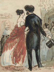 Constantin Guys - Arriving at the Hall | Константен Гис