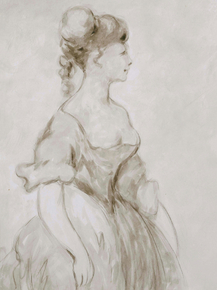 Constantin Guys - Lady in Crinoline | Константен Гис