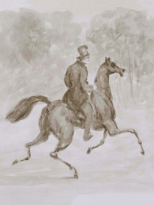 Constantin Guys - Man on Trotting Horse | Константен Гис