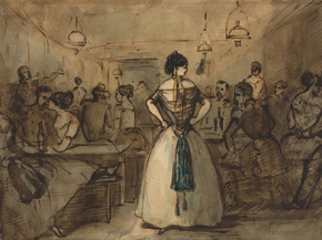 Constantin Guys - Officers and Courtesans in an Interior | Константен Гис