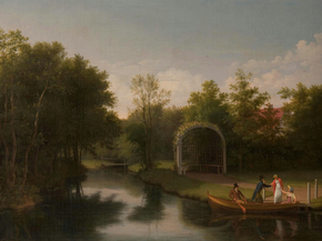 Christoffer Eckersberg - Arbour in the park of Sanderumgard manor | Кристоффер Вильхельм Эккерсберг