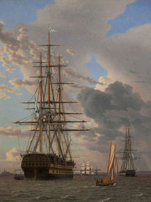 Christoffer Eckersberg - The Russian Ship of the Line | Кристоффер Вильхельм Эккерсберг