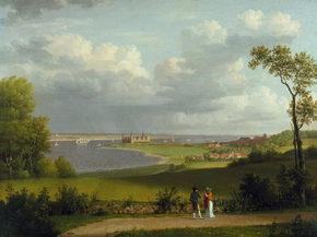 Christoffer Eckersberg - View north of Kronborg Castle | Кристоффер Вильхельм Эккерсберг