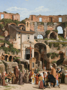 Christoffer Eckersberg - View of the interior of the Colosseum | Кристоффер Вильхельм Эккерсберг