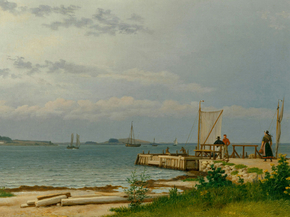 Christoffer Eckersberg - View towards Koster | Кристоффер Вильхельм Эккерсберг