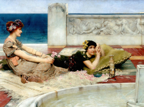 Lourens Alma Tadema - Love in Idleness | Лоуренс Альма-Тадема