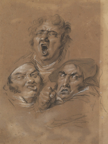 Louis-Leopold Boilly - Study of Three Heads | Луи-Леопольд Буальи